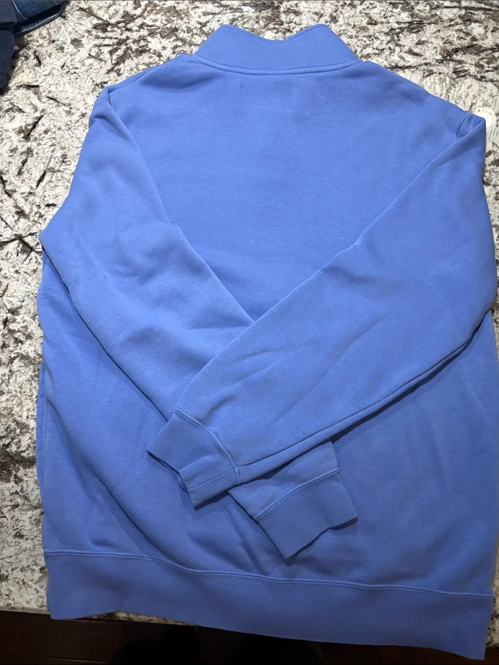 Nike Periwinkle Quarter-Zip Pullover with White Swoosh